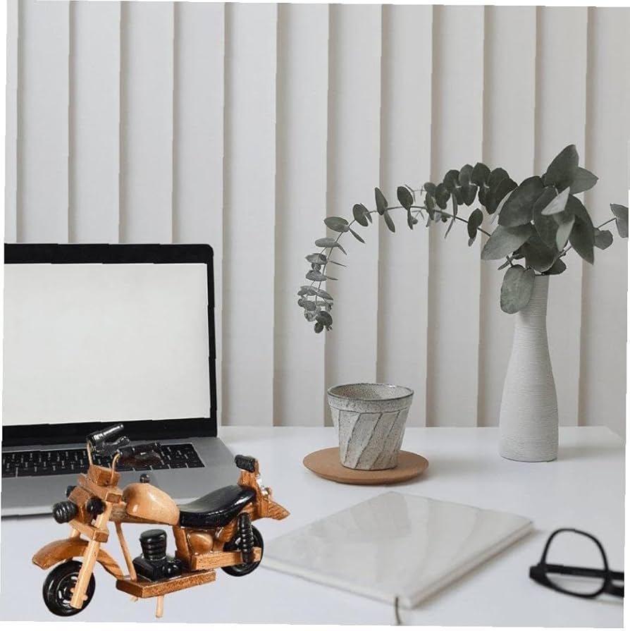 木製バイク型工芸品 木製バイク型工芸品
